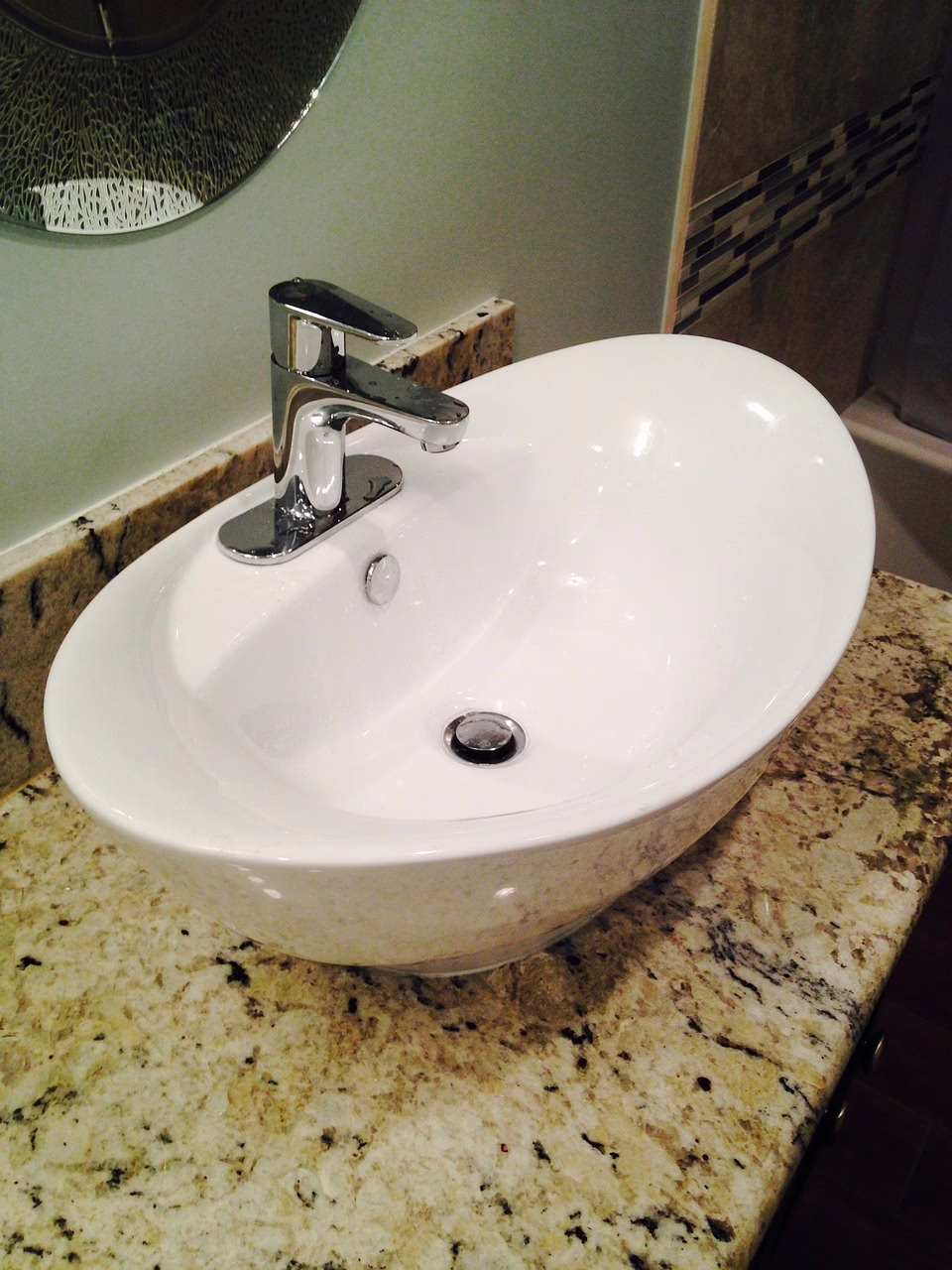 Modern plumbing system in a new home